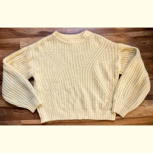 a new day Butter Yellow Knit Sweater Size S - Picture 1 of 2